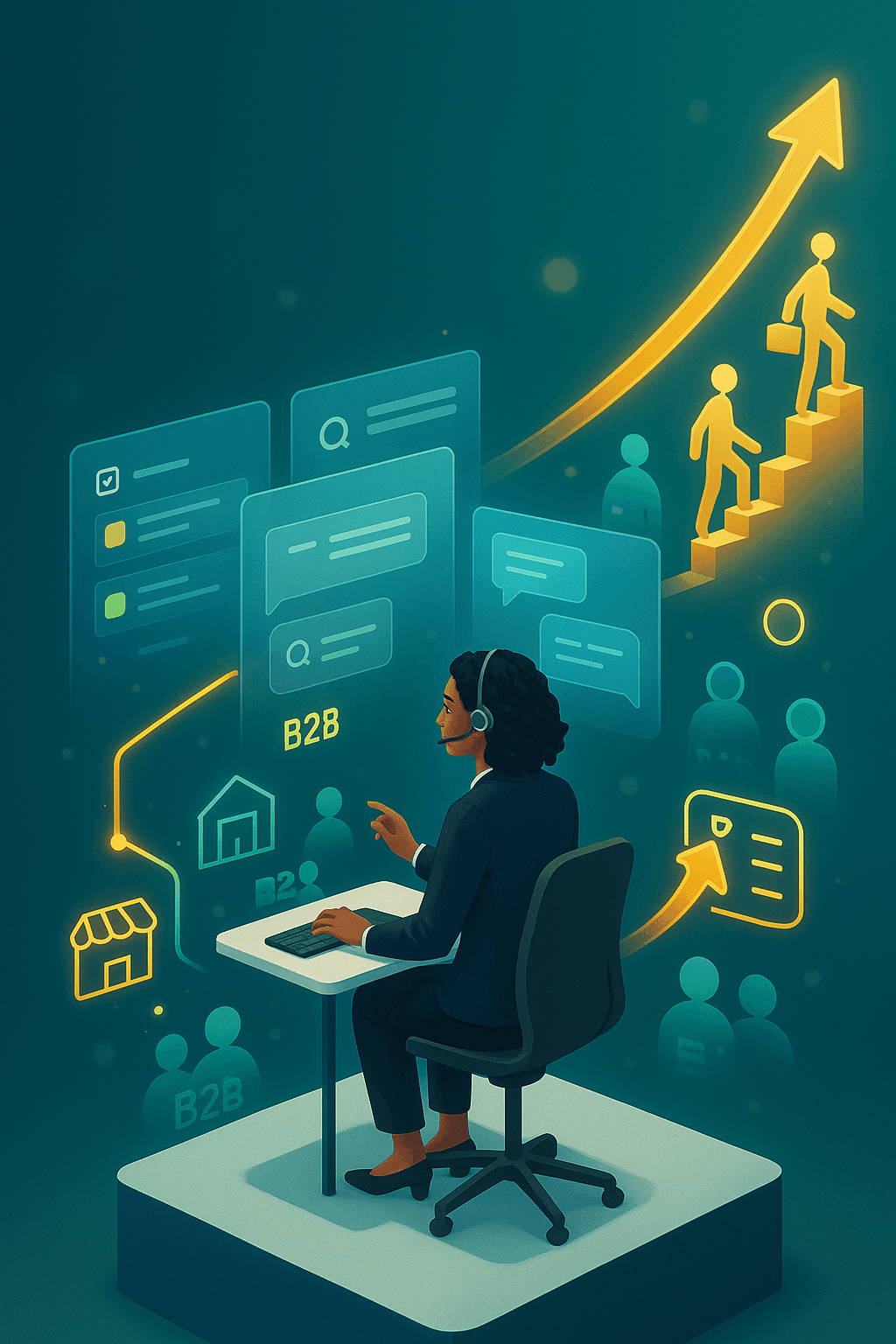 Support client B2B digitalisé : un relais de croissance (et d’emplois) plutôt qu’une machine à licencier